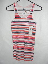 Juniors SO Striped Racerback Knit Top - Size Large - New with Tag