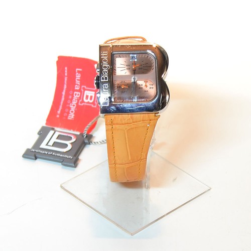OROLOGIO DONNA LAURA BIAGIOTTI CASSA ACCIAIO CINTURINO PELLE REF LB  0002L/06 | eBay