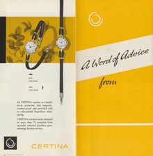 VINTAGE CERTINA SWISS WATCH CATALOGUE FROM THE 1950s or 1960s