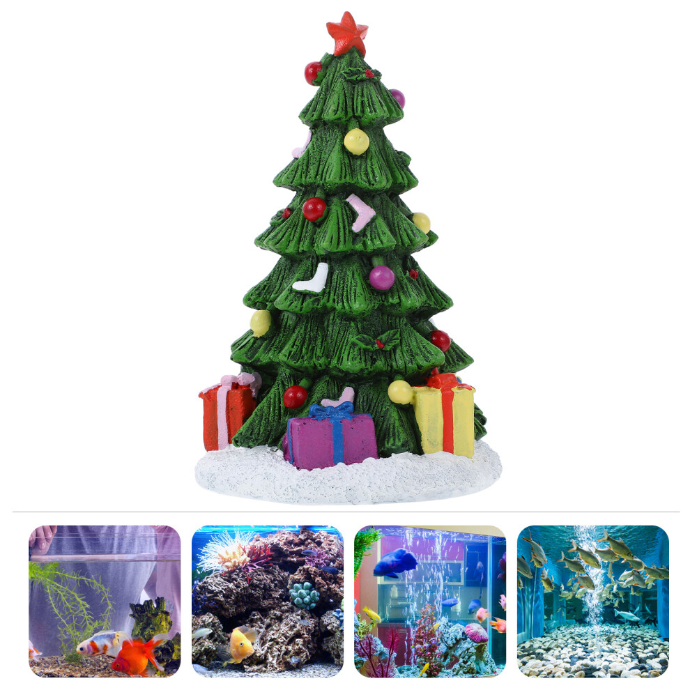 Set 5 Fish Tank Christmas Decoration Resin Farmhouse Aquarium Tree eBay