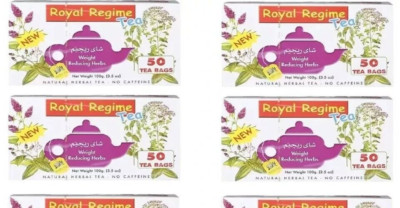 4 Boxes ROYAL REGIME Tea Weight Loss Reducing SLIM Natural Herbs Diet 4X 50 Bags