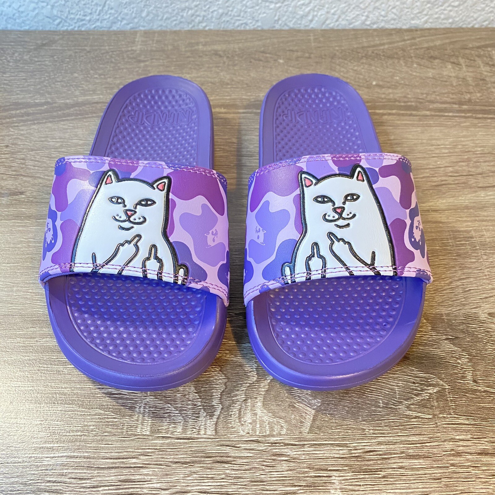 Ripndip Lord Nermal Purple Camo Slide, Womens size 4 sandal. | eBay