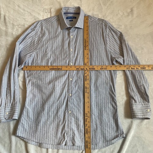 Vince Camuto Mens Long Sleeve Slim Fit Button Up Dress Shirt Size 17 32/33 - Picture 7 of 7