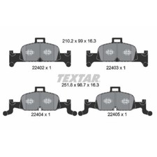 1x Bremsbelagsatz, Scheibenbremse TEXTAR 2240201 passend für AUDI SEAT SKODA