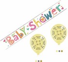 Baby Shower Unisex Party Pack - Foil Banner & Latex Balloons