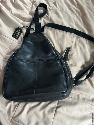 Purse/ Backpack Genuine Real Leather EUC used once medium/large