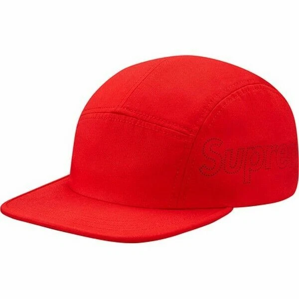 Casquette de camp logo perforée Supreme rouge OS S/S 16