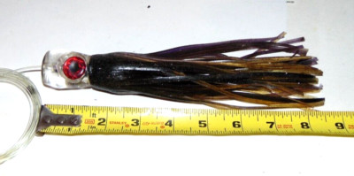 Vintage 8'' Cup Head Fishing Lure Big Game Trolling Tuna Marlin Mahi Rigged