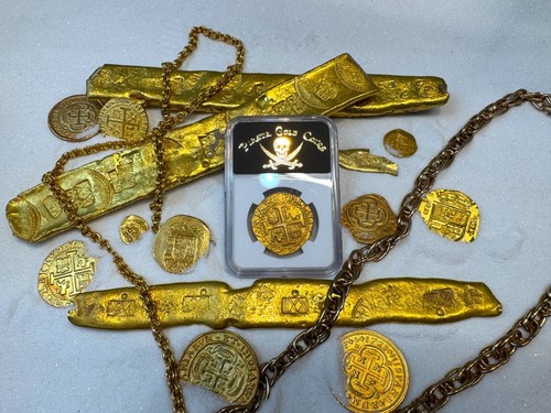 PERU 1712 NGC 62 "1715 FLEET SHIPWRECK" 8 ESCUDOS PIRATE GOLD COINS DOUBLOON - Picture 21 of 24