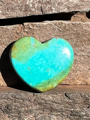 #ad Apache Turquoise Heart Cabochon Nevada $79.00