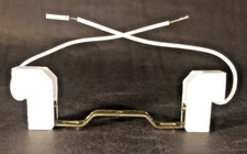 New 3 1/8" Double Ended Halogen Socket Bracket w/ Leads, 4" Length SO360