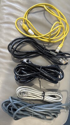 5 pc Ethernet Cat 5(4) Cat 6(1) Lot