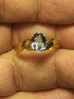 NATURAL BLUE PURPLE SPINEL 2.10 CARATS 925 SILVER 14K GOLD PLATED RING SIZE 6.75 — photo 7