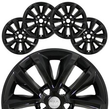 4 fit Kia Sorento L LX 2016-2018 Black 17" Wheel Skins Hub Caps Full Rim Covers