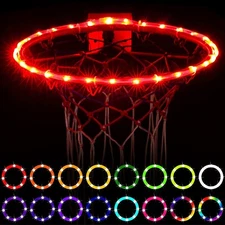 Multi-color LED Basketball Hoop Rim Light, Remote Control Waterproof Outdoor Fun