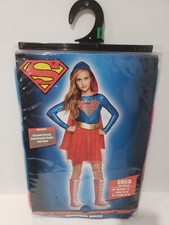 SUPERGIRL Costume Dress With Cape Belt Size Large 10-12 New
