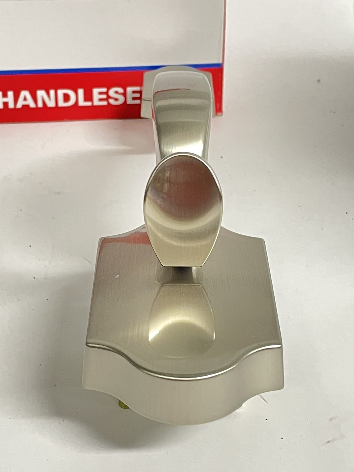 NEW  Brushed Nickel Champion Dummy Exterior Door Knob Handle Set