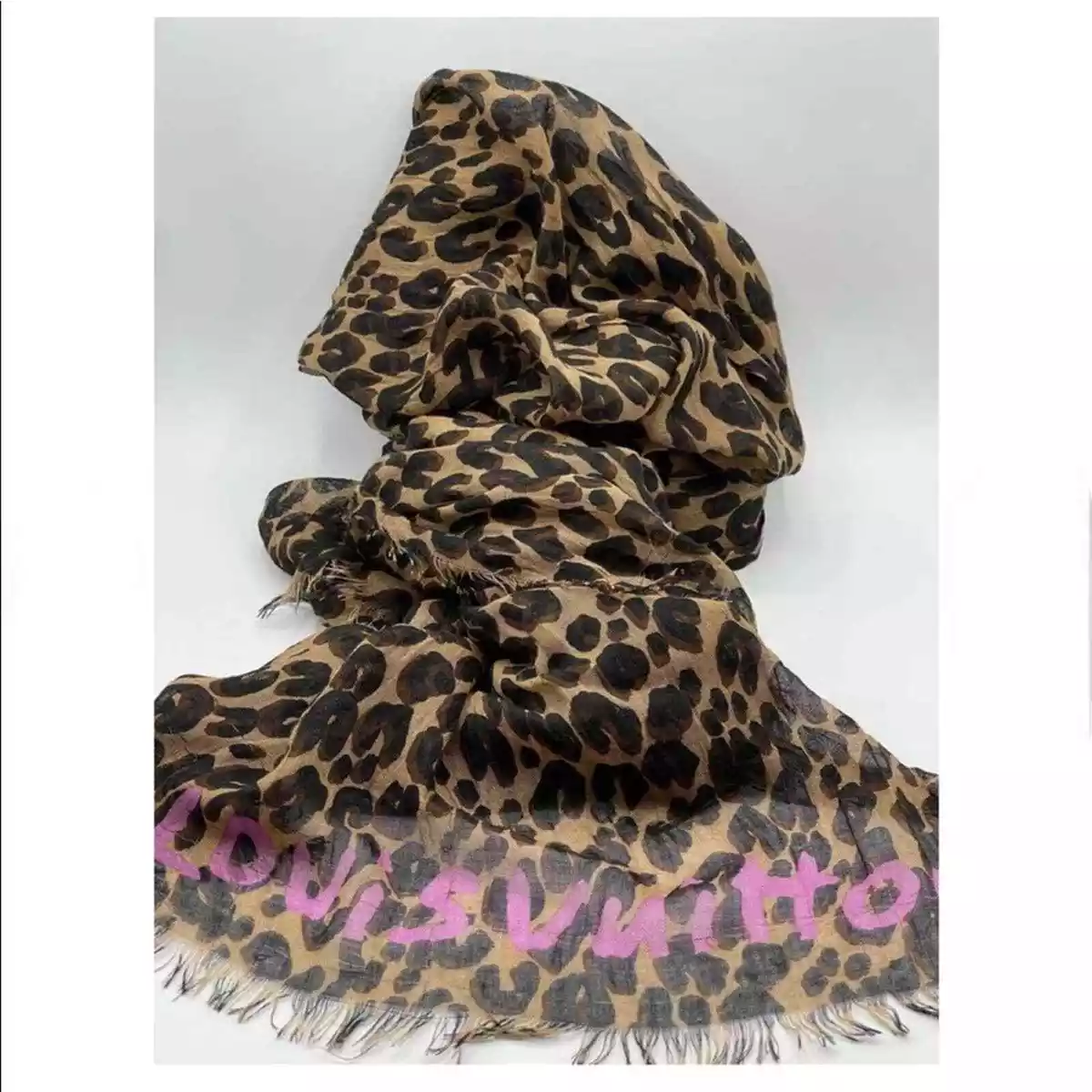 LOUIS VUITTON x Stephen Sprouse Graffiti Leopard Etole Scarf Wrap Limited  Rare