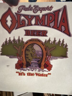 Olympia Beer Vintage RARE Iron-On Transfer Roach