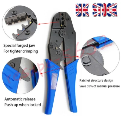 HS-30J Wire Ratchet Crimping Tool Electrical Terminal Connectors Crimper Pliers
