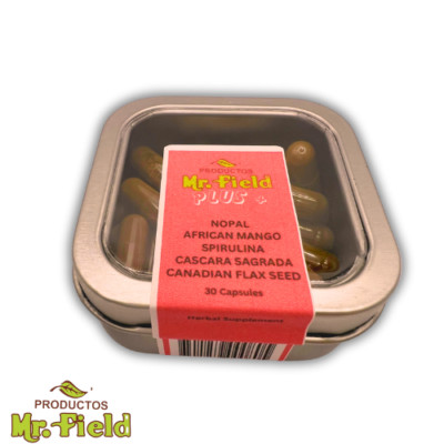 Mr Field Plus + Nopal, African Mango, Spirulina, Cascara Sagrada, Canadian Flax