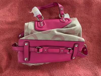 Coach Ashley Dotted Op Art Satchel – Pink F20027 for sale