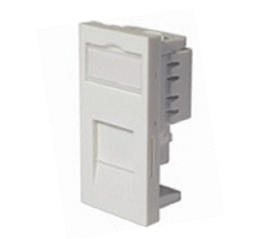 Dat-Net 10 x CAT5E UTP RJ45 Slimline 25x50mm Euro Network Module - Picture 1 of 2