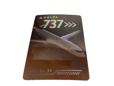 Delta Air Lines 2020 BOEING 737-900ER Aircraft Pilot Trading Card #53 Unused