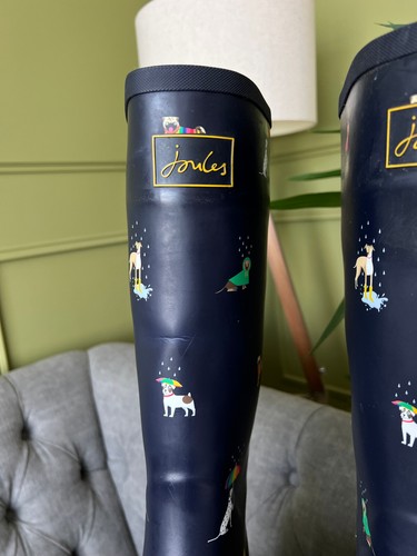 Joules Tall Wellies UK 9 dog design - Picture 7 of 11