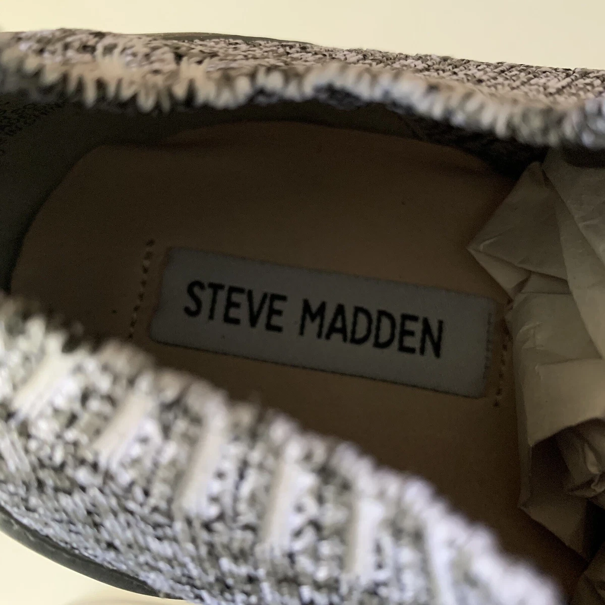 Steve Madden Women s Sly Slip On Sneaker Grey Multi Fabric Size US