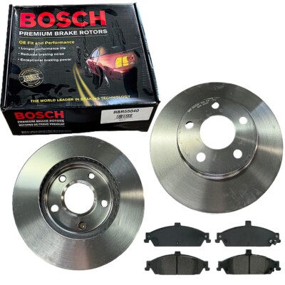 Front Bosch Disc Brake Rotors & Pads Fits Chevrolet Malibu, Oldsmobile Alero