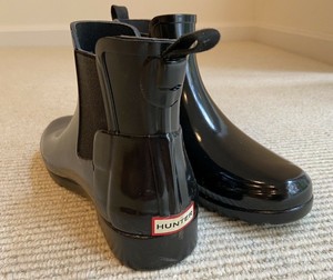 shiny ankle rain boots