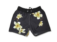 KIDS SHORTS BOARD SHORTS FRANGIPANI PRINT BOYS GIRLS FLORAL CUTE SWIMMERS