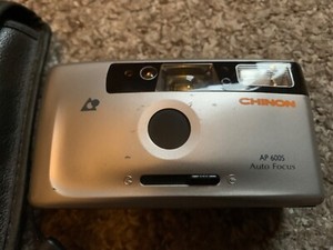 Chinon AP 600S 35mm Compact Point And Shoot Film Camera + Case - Auto Focus