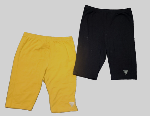Guess Kids Set of 2 Bikers Shorts Yellow and Black Sz M 10-12