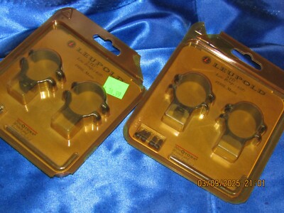 LEUPOLD 49898 Standard Scope Rings - 1 inch Diameter Low - Black Matte