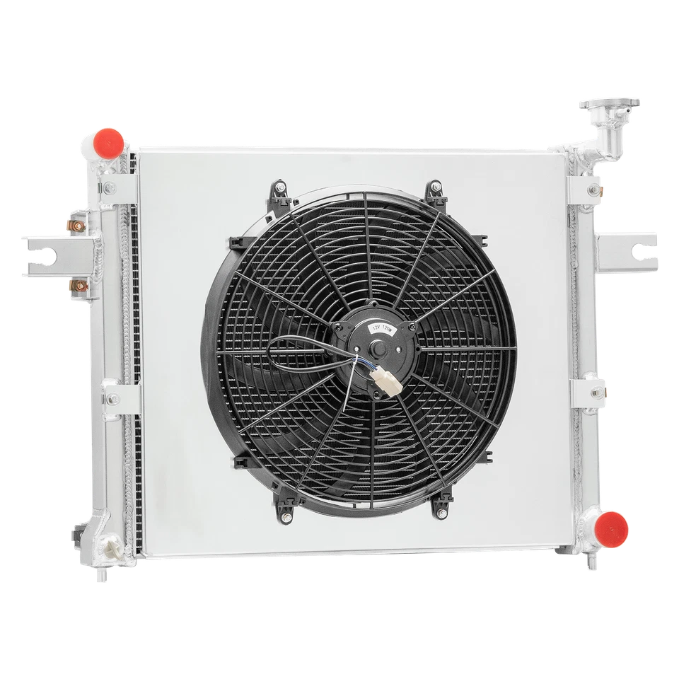 3 Row Radiator Shroud Fan For 2005-2010,2007 Jeep Grand Cherokee/Commander 4.7L Foto 3 de 4