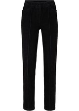 Schlankmacher Jeans m Biesen Normal Gr. 38 Black Denim Damen Freizeit-Hose Neu*