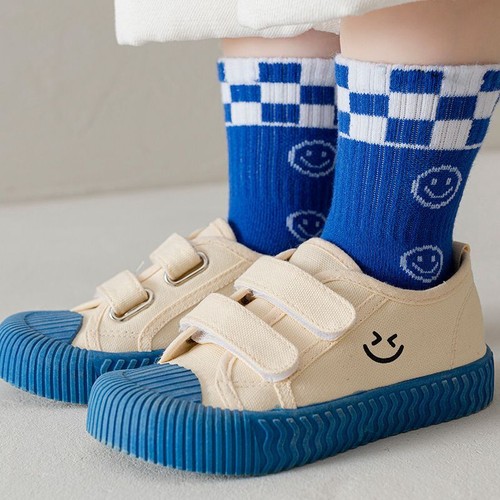 5X Boys Girls Kids Breathable Cotton Cartoon Plain Cozy Cute Mid-Calf Socks - Picture 7 of 17