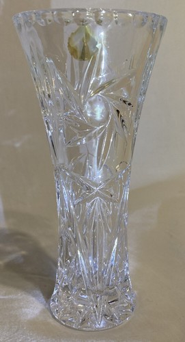 VTG Bohemia Czech Republic Hand Cut 24% Lead Crystal Flower Bud Vase 6 Inches - Picture 3 of 13
