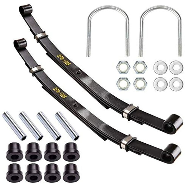 Rear 3Leaf Spring Kit Heavy Duty With Bushings & Sleeves For Club Car