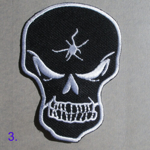 Schädel Aufbügeln Bestickter Patch Biker Kreuz Knochen Skelett Pirat Gothic Punk Rock - Bild 4 von 55