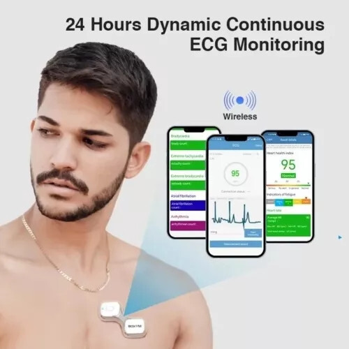Monitor ECG Frecuencia Cardíaca Dinámica 24 Horas Ligero y Ultra Delgado - Imagen 4 de 14