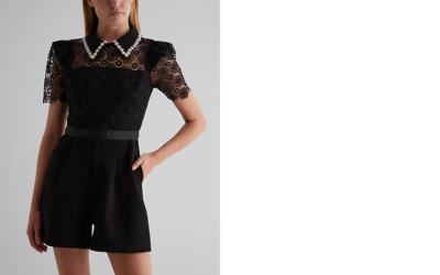 new EXPRESS lace crochet pearl dress collar romper jumpsuit 10 | eBay new EXPRESS lace crochet pearl dress collar romper jumpsuit 10 | eBay
