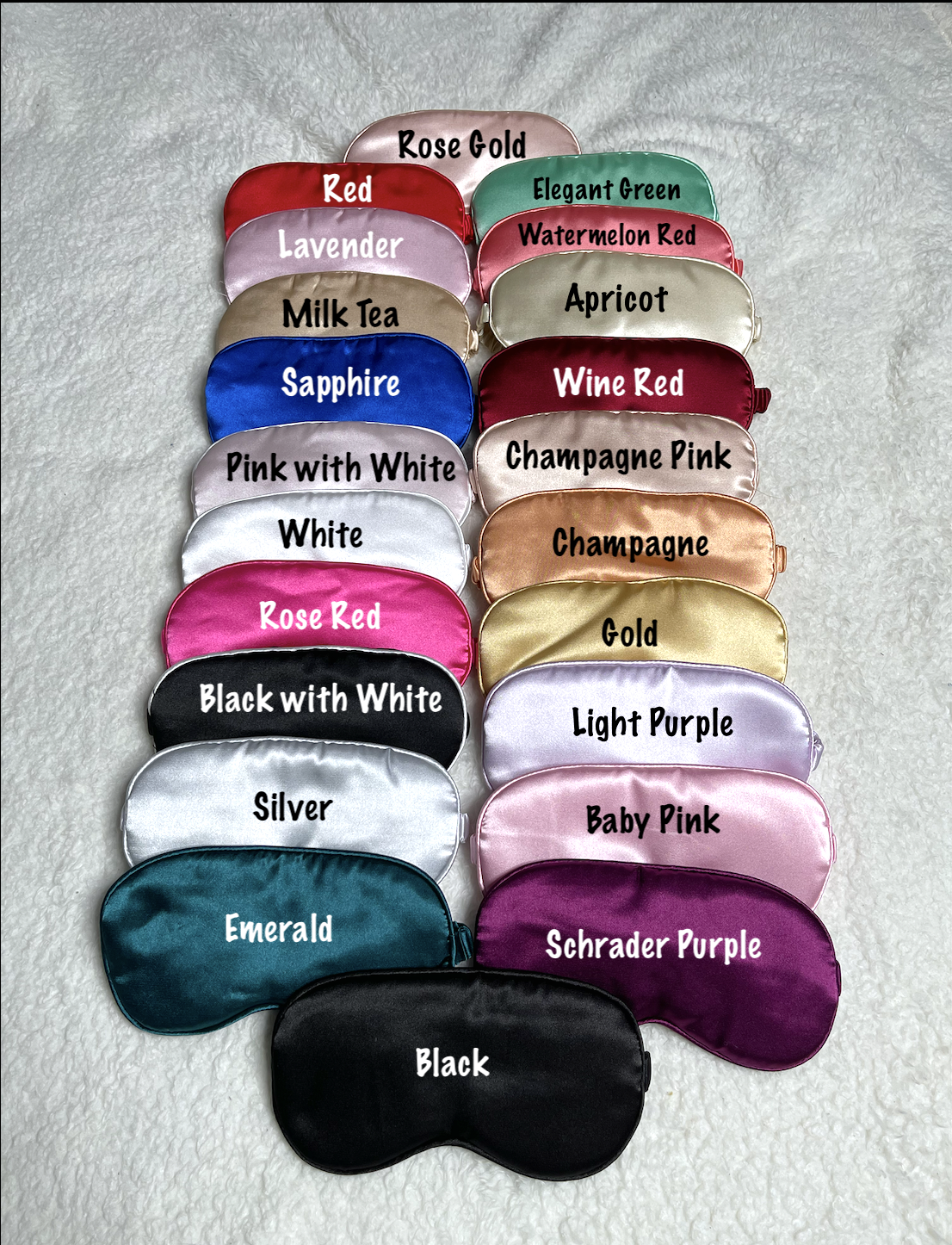 Sleep Mask Text Three Pack Silk Sleep Mask Personalized Custom Text by ByeBlueLite | eBay