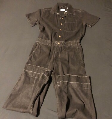 Levi's Womens Black Short Sleeve Denim One-Piece Jumpsuit Size XS MSRP *$89*