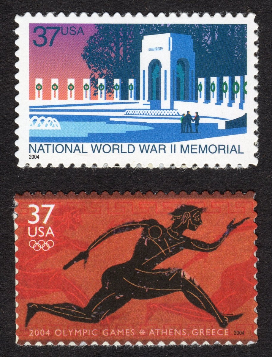 Scott #3862-3863 World War II Memorial Greek Olympics Single Stamp