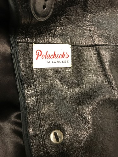 RARE Vintage SCULLY Black leather trench coat jacket Sz 44 XL Double Breasted - Picture 8 of 12
