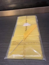 NEW IN PACK 48 Yellow Soft Foam Hair Rollers Small 5/8" x 2 1/2" w/ Pick Comb