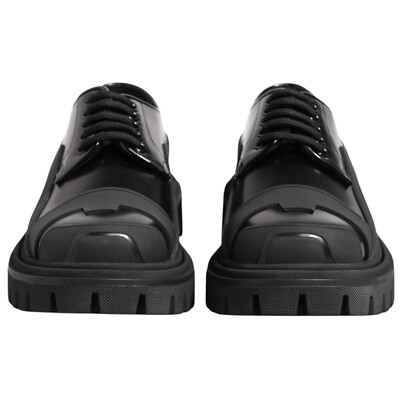 マオララDolce&Gabbana 革靴 DOLCE & GABBANA Shoes Black Patent Leather Trekking Derby Men EU39
